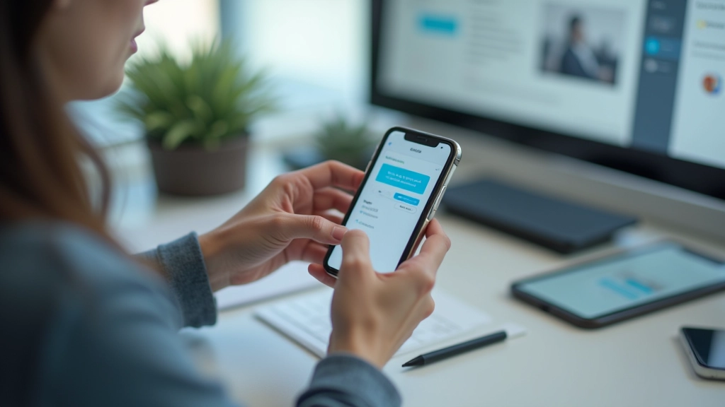 Developer testing responsive website on multiple actual mobile phones and tablets